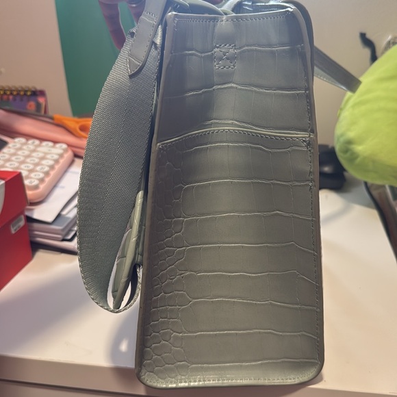 BEIS croc work tote in slate - Picture 3 of 5